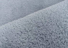 Protišmykový koberec ALPACA strieborný kruh