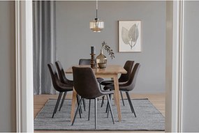 Drevený jedálenský stôl v dubovom dekore Rowico Melfort, 180 x 90 cm