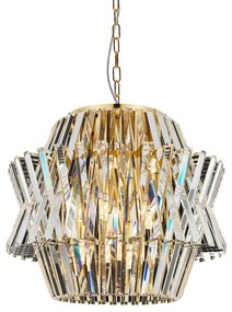 Luster Crown, 1x krištáľové tienidlo, (fi 54cm), g