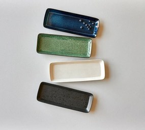 Servírovacia keramická tácka 14x38 cm Gastro Green/Black – Bitz