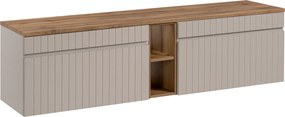 Comad Kúpeľňová skrinka pod doskové umývadlo set Iconic Cashmere 180 kašmír/dub coast evoke