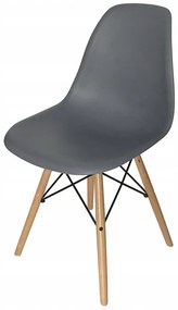 TRENDIE Jedálenská stolička BASIC tmavo sivá - škandinávsky štýl