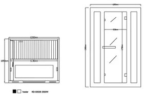Sanotechnik Safir infrasauna pre 2 osoby, 120x105cm