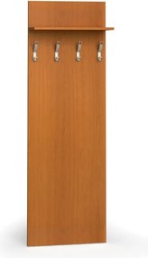 Vešiaková stena PRIMO WOOD, 4 háčiky, polica, roky zvisle, čerešňa