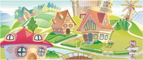 Obraz - Farebné mestečko (120x50 cm)
