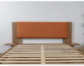 Oranžová dvojlôžková posteľ s roštom 160x200 cm Lior – Bobochic Paris
