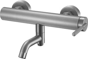 Rea Argon, vaňová batéria s ručnou sprchovou súpravou, brúsená oceľ, REA-B6452