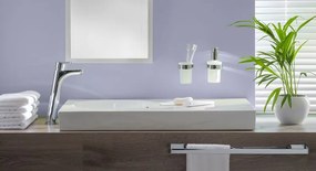 Erga NATURA, toaletná WC kefa na stenu, chrómová, ERG-04308