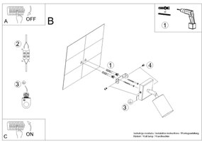 Sollux SL.1382 - Nástenné bodové svietidlo WINX 1xGU10/10W/230V čierna/zlatá