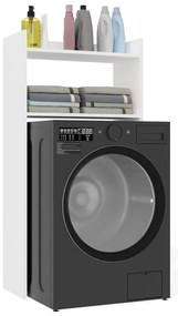 Kúpeľňový regál nad práčku NINA biely