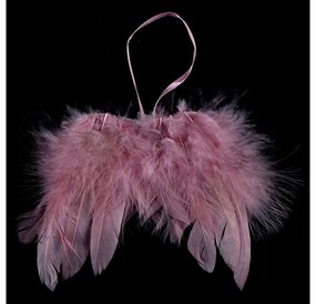 Anjelské krídla z peria ružové 13x9 cm