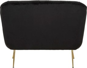 Čierna zamatová pohovka 130 cm Budapest – Mauro Ferretti