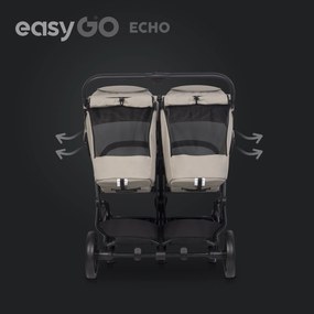 Súrodenecký kočík EasyGo Echo Savana Beige