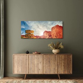 Obraz ukazovateľa s nápisom (120x50 cm)