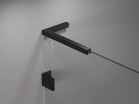 Mexen Lunar-B L pravý výklopný sprchový kút 95 x 90 cm, číre sklo, čierna matná, 832L-095-090-66-00-P