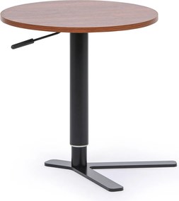 Odkladací stolík, výškovo nastaviteľný, 51-77 x 50 cm, orech tmavý