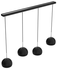 Luster na lanku COOL 4xE27/60W/230V čierna