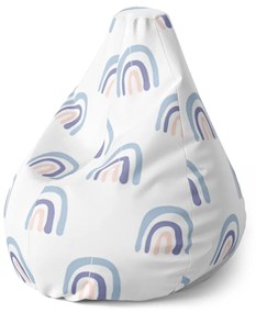 Sablio Sedací vak Pear Dúha - 70 x 95 x 15 cm
