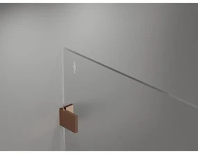 Mexen Lunar sprchová stena ľavá 160 x 200 cm, 8mm číre sklo, ružové zlato, 830-160-000-60-00-L