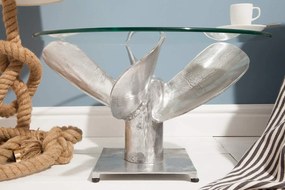 Dizajnový konferenčný stôl Propeller, 60 cm, strieborný
