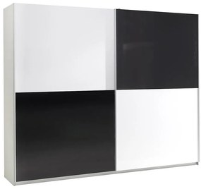 Skriňa Lux 4 244 cm čierna/biela