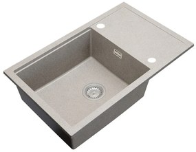 Gamma Advance 8050, 1-komorový granitový drez 800x500x210 mm, béžová, GMA-ZLE000151