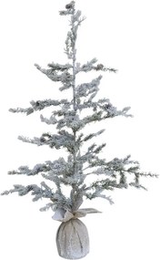 Zasnežený vianočný stromček v jute a so šiškami Pine Tree - 55*120 cm