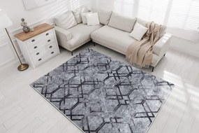 MIRO 51805.803 umývací koberec Geometrická, latková mreža protišmykový - šedá Veľkosť: 160x220 cm