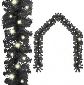 vidaXL Vianočná girlanda s LED svetielkami 10 m čierna-