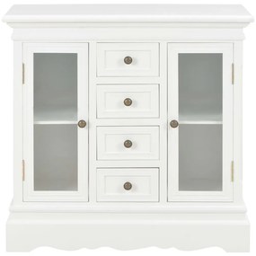 vidaXL Komoda, biela 70x28x70 cm, borovicový masív