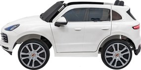 Ramiz Elektrické autíčko Porsche Cayenne S na batérie pre deti biely lak SUV + diaľkové ovládanie