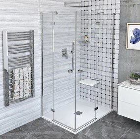 Polysan Polysan, FORTIS LINE obdĺžniková sprchová zástena 800x1000 mm, rohový vstup, FL1080LFL1010R