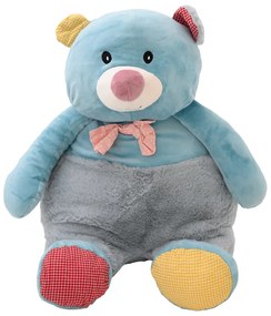 Plyšový MEDVEDÍK BOB s detskou dekou vo vnútri modrý