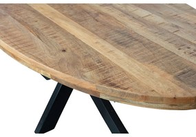 Jedálenský stôl z mangového dreva Tulsa 240×110 cm oválny Mahom