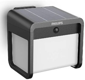 Philips Ezra UltraEfficient solárne LED svietidlo, senzor, čierna, 1,8 W, 250/25 lm, 3000 K