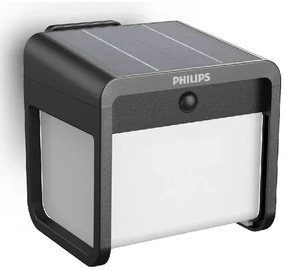 Philips Ezra UltraEfficient solárne LED svietidlo, senzor, čierna, 1,8 W, 250/25 lm, 3000 K