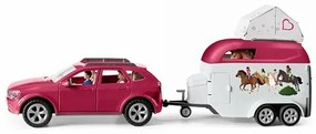 Schleich 42535 Dobrodružné auto s prívesom a koňom