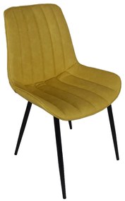 Jedálenská stolička Hazal - žltá / čierna