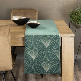 Dekorstudio Elegantný zamatový behúň na stôl BLINK 14 tmavomätový Rozmer behúňa (šírka x dĺžka): 35x180cm