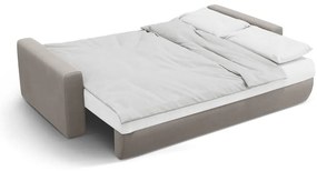 Svetlosivá zamatová rozkladacia pohovka s úložným priestorom 238 cm Belfast – Cosmopolitan Design