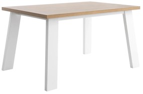 Stôl miona 140 x 90 cm bielo-hnedý MUZZA