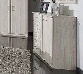 Skrinka so zásuvkami Luxor 93 cm, smrekovec polárny