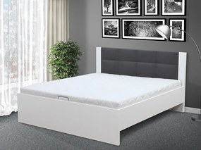 Štýlová posteľ Markéta 120 farebné prevedenie: bielá/sivá