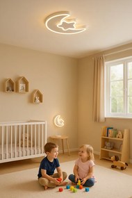 IKO LED stropná lampa s diaľkovým ovládačom – Mesiac s hviezdou