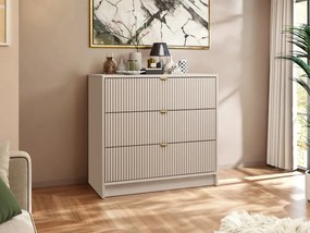 Komoda Rozoma 3SZ (piesková béžová). Vlastná spoľahlivá doprava až k Vám domov. 1122875