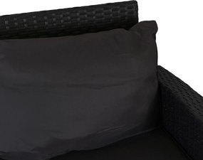 Záhradný nábytok Floryda z umelého ratanu tmavosivý