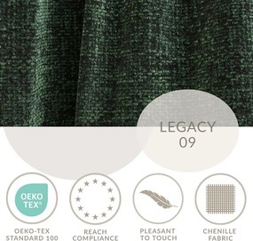 Tmavozelená ženilková rozkladacia/s úložným priestorom rohová pohovka (ľavý roh/do L) Tonga – Maison de Rêve