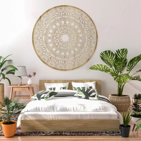 Luxusná drevená mandala na stenu 3D dekorácia do interiéru | HELA: HDF - Orech 30 cm 4341-79186 HDF0342