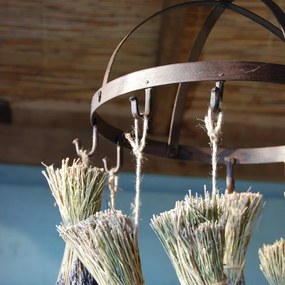 Liatinový sušiak na bylinky Esschert Design, ⌀ 37,2 cm