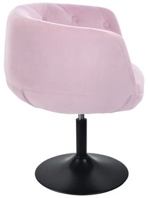 LuxuryForm DESIGN Kreslo MONTANA VELUR na čiernom tanieri - levanduľa